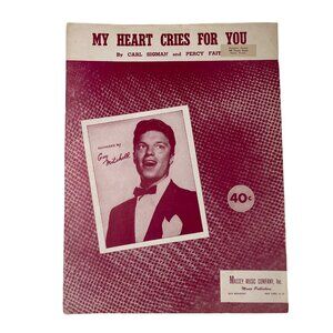 Sheet Music My Heart Cries For You Vintage Recorded Guy Mitchell u